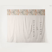 Elegante Crème Bloemenweelde Wandkleed (Voorkant (horizontaal))