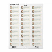 Elegante Crème Bloemranden Etiket (Full Sheet)