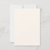 Elegante Crème Blush Bloemen Diner Script RSVP (Achterkant)