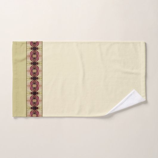 Elegante Crème Bourgogne en Beige Bad Handdoek (Handdoek)