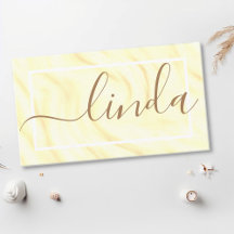 Elegante Crème Cappuccino Calligrafie Handtekening