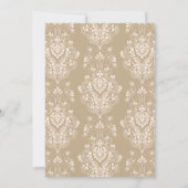 Elegante Crème en Gouden Islamitische Moslim Bruil Kaart (Achterkant)