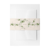 Elegante Crème Eucalyptus Krans Monogram Bruiloft Uitnodigingen Wikkel (Voorkant Voorbeeld)