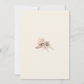 Elegante crème Floral Boho De bruiloft van foto Kaart (Achterkant)