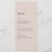 Elegante crème gekleurde monogram bruiloft menu (Voorkant)