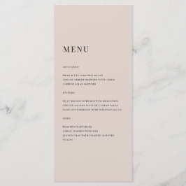 Elegante crème gekleurde monogram bruiloft menu