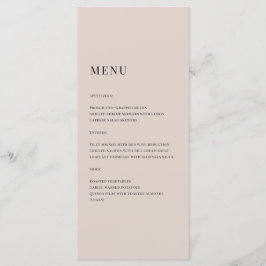 Elegante crème gekleurde monogram bruiloft menu