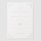 Elegante Crème Geometrisch Vellum Uitnodigingen (Voorkant)