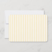 Elegante Crème Gestreepte Uitnodigingen (Achterkant)