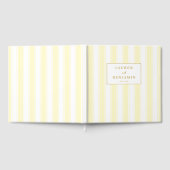 Elegante Crème Gestreepte Viering Gastenboek (Volledig)