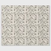 Elegante Crème Herfst Oogst Pompoenen Herfstblader Cadeaupapier (Vlak)