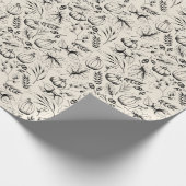 Elegante Crème Herfst Oogst Pompoenen Herfstblader Cadeaupapier (Hoek)