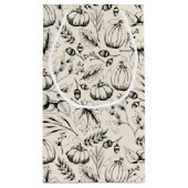 Elegante Crème Herfst Oogst Pompoenen Herfstblader Klein Cadeauzakje (Achterkant)