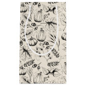 Elegante Crème Herfst Oogst Pompoenen Herfstblader Klein Cadeauzakje (Voorkant)