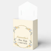 Elegante Crème Meisjes Bloemen 1e Heilige Communie Bedankdoosjes (Geopend)
