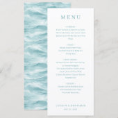 Elegante Crème Menukaart (Voorkant / Achterkant)