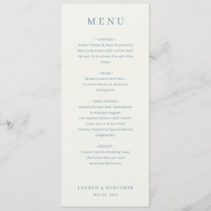 Elegante Crème Menukaart Sjabloon