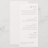 Elegante Crème Menukaart Sjabloon (Voorkant / Achterkant)