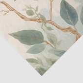 Elegante Crème Pauw Decoupage Tissuepapier (Detail)