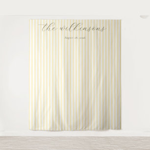 Elegante Crème Pinstrepen Wandkleed