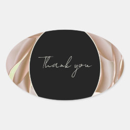 Elegante Crème Roos Bloem "Dank je" Sticker