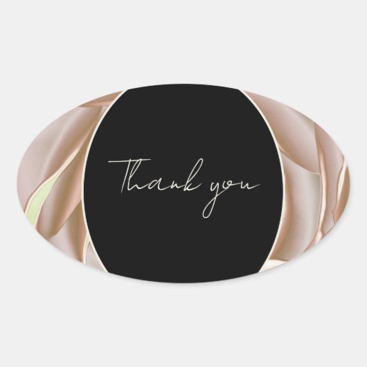 Elegante Crème Roos Bloem "Dank je" Sticker (Voorkant)