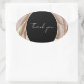 Elegante Crème Roos Bloemige "Dank je" Sticker (Tas)