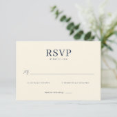 Elegante Crème RSVP-kaart RSVP Kaartje (Staand voorkant)