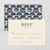 Elegante Crème RSVP-kaart RSVP Kaartje (Voorkant / Achterkant)