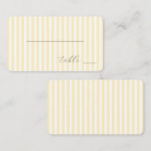 Elegante Crème Strepen Plaatskaartje (Voorkant / Achterkant)