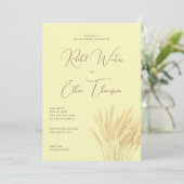 Elegante Crème Tarwe Illustratie Kaart (Staand voorkant)