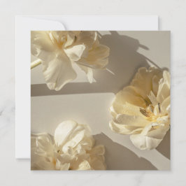 Elegante Crème Tulpen in warm licht,  Bedankkaart