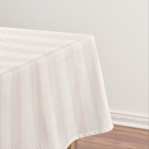 Elegante crème visgraat Zig Zag Tafelkleed