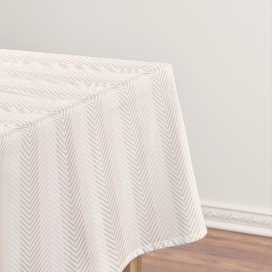 Elegante crème visgraat Zig Zag Tafelkleed (Voorbeeld)