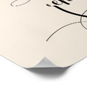 Elegante Crème Welkom bij het Proefhuwelijksdiner Poster (Hoek)