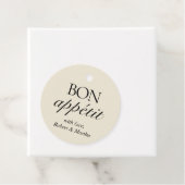 Elegante Crème Witte Bon Appetit Persoonlijk Bedankjes Labels (In situ)