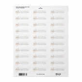Elegante Crème Witte Boog Bruidsdouche Etiket (Full Sheet)