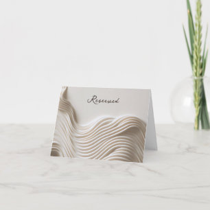 Elegante crème witte bruiloft gereserveerd teken