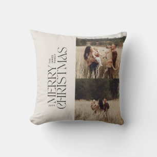 Elegante crème zwart gebladerte moderne minimale f kussen