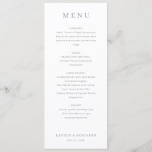 Elegante Crèmeskaart Sjabloon Menu