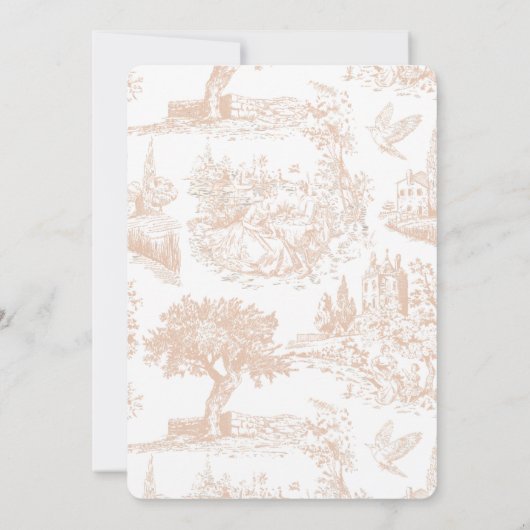 Elegante Crest Blush Roze bruiloft Kaart (Achterkant)