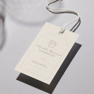 Elegante Crest Doe-het-zelf Thuisgemaakt Cadeaueti Cadeaulabel