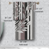 Elegante Crest Earth Tones Bruine Savannah Strepen Bad Handdoek