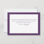 Elegante Crocus & Roos Bruidsmeisjesfeest Dankkaar Bedankkaart (Achterkant)