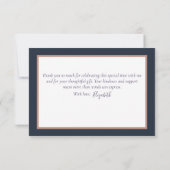 Elegante Crocus & Roos Bruiloftsfeest Bedankkaart (Achterkant)