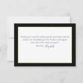 Elegante Crocus & Roos Bruiloftsfeest Bedankkaart (Achterkant)
