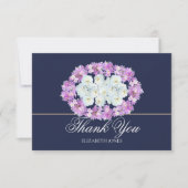 Elegante Crocus Witte Roos Bruidsbruiloft Dank Je Bedankkaart (Voorkant)