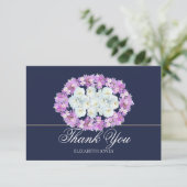 Elegante Crocus Witte Roos Bruidsbruiloft Dank Je Bedankkaart (Staand voorkant)