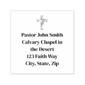 Elegante Cross Church Self Inking Rubber Stamp Zelfinktende Stempel (Design)