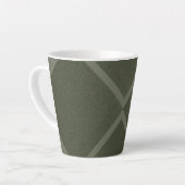 Elegante Cross-Curve Latte Mok in Dark Moss Green (Linkerhoek)